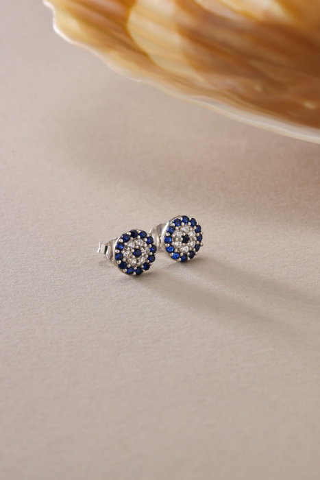 Heliophilia Silver Pendientes de Plata de Ley 925 en Azul Oscuro Heliophilia Silver Pendientes de Plata de Ley 925 en Azul Oscuro